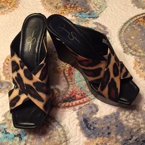 Jessica Simpson Size 9.5B Leopard Black